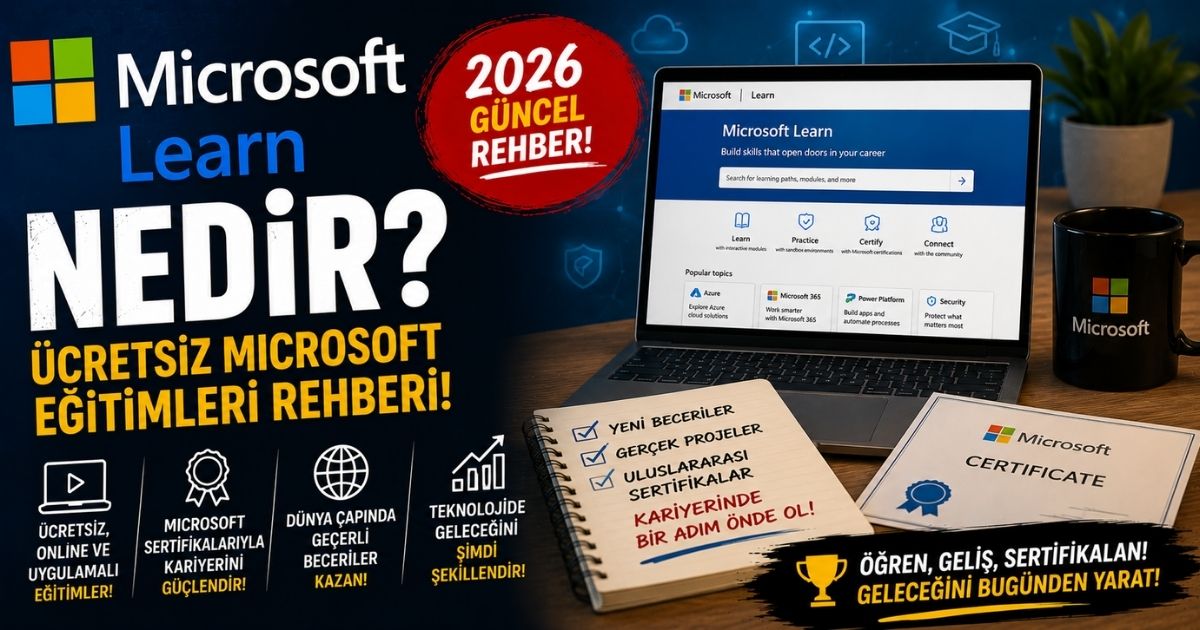 Microsoft Learn Nedir? Ücretsiz Microsoft Eğitimleri Rehberi (2026)